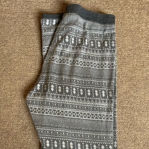 Gray and White leggings (Size M)